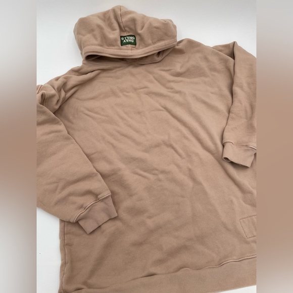 Daily Drills Tan Sweatshirt Hoodie Dress/ Oversized M/L in Cafe - Picture 4 of 8